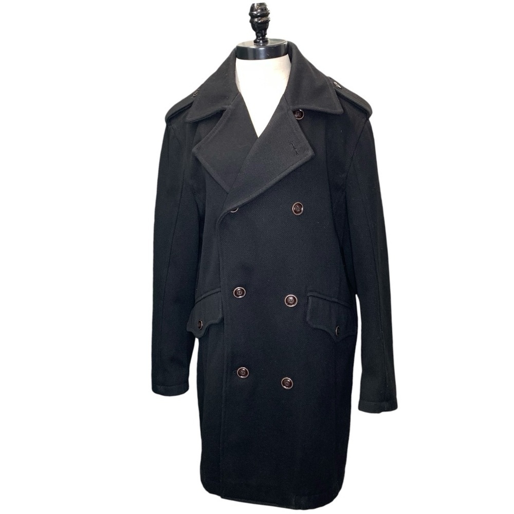 DIESEL Wool Blend Double-Breasted Coat - Size XL